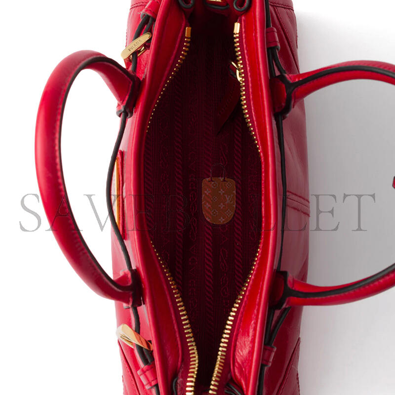 PRADA BONNIE LEATHER MINI HANDBAG 1BA486 (23.5*12*9cm)